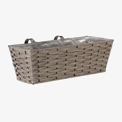 Homebase Firenze Faux Rattan Planter - 19 Inch
