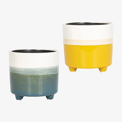 Homebase Two Tone Ombre Indoor Plant Pot - 12cm