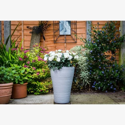 Homebase Tall Hereford Planter - Cool Grey