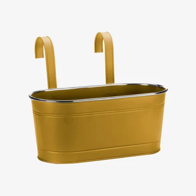 Homebase 12in Fence and Balcony Hanging Planter - Mustard