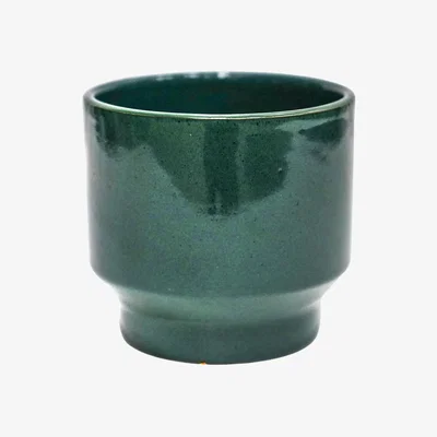 Homebase Ivyline Mia Stone Forest Green Indoor Planter - 17cm