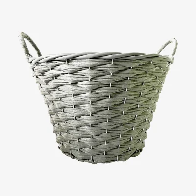 Homebase Faux Rattan Round Garden Planter 35cm