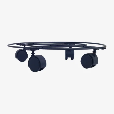 Homebase Black Plant Pot Caddy - 35cm