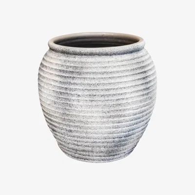 Homebase Ivyline Honeypot Ceramic Rustic Grey Indoor Planter - 34cm