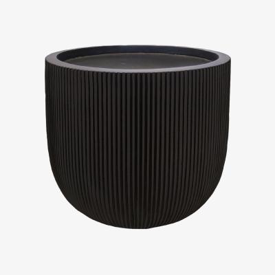 Homebase Ream Egg Plant Pot - Black - 37cm
