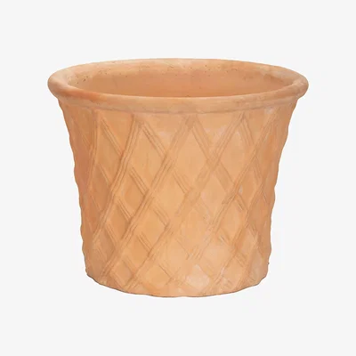 Homebase Terracotta Lattice Cone Plant Pot - 22cm