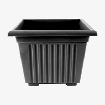Homebase Black Square Planter - 40cm
