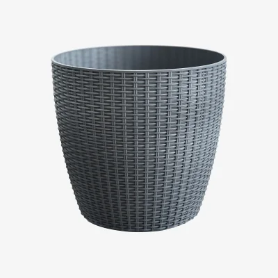 Homebase Grey Weave Planter - 28cm