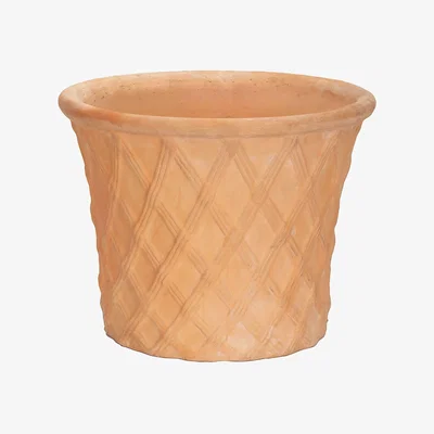 Homebase Terracotta Lattice Cone Plant Pot - 31cm