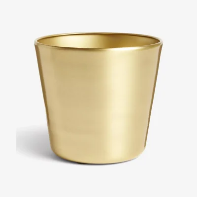John Lewis ANYDAY John Lewis & Partners Flared Aluminium Indoor Plant Pot, Gold