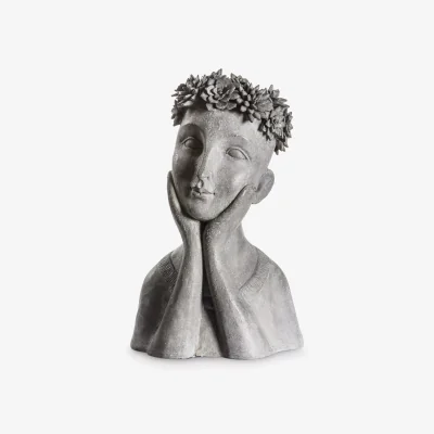 John Lewis John Lewis Evie Figurative Sculpture & Planter, H42.5cm, Grey