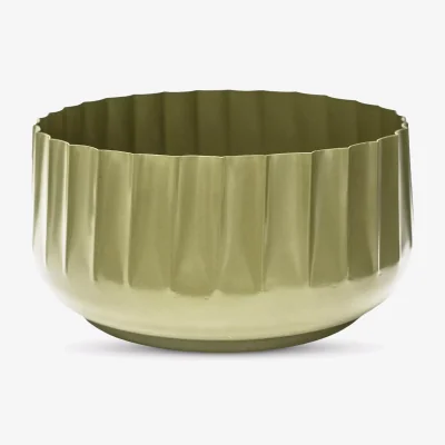 John Lewis Ivyline Hudson Corrugated Steel Indoor/Outdoor Bowl Planter, 30cm