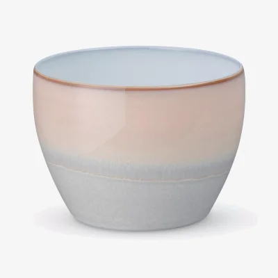 John Lewis Denby Quartz Rose Plant Pot, H11.5cm, Pink