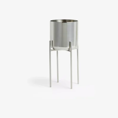 John Lewis John Lewis Indoor Stainless Steel  Planter & Stand, Silver