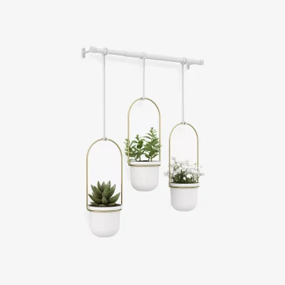 John Lewis Umbra Triflora Hanging Planter, White