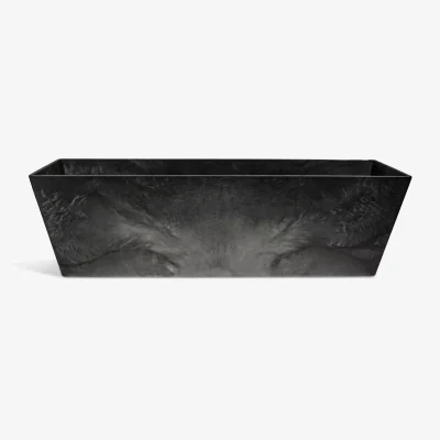 John Lewis Ivyline Ella Balcony Trough Planter, 55cm, Black