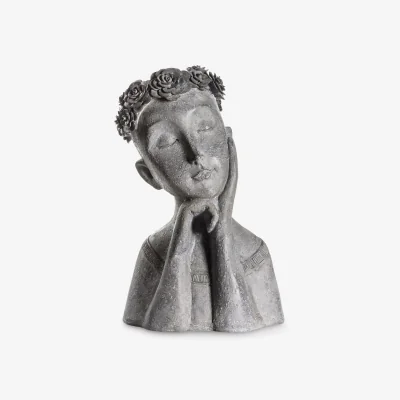 John Lewis John Lewis Ivy Figurative Sculpture & Planter, H35.5cm, Grey