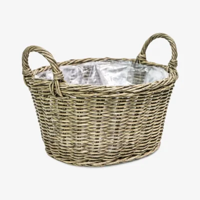 John Lewis Ivyline Woven Rattan Outdoor Basket Planter