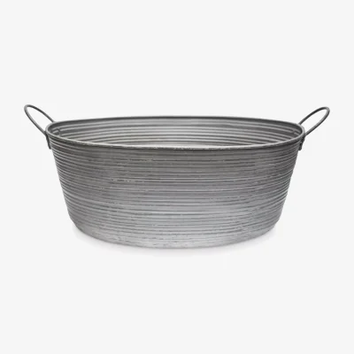 John Lewis Ivyline Matlock Oval Iron Outdoor Planter, Grey