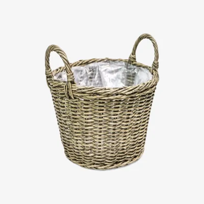 John Lewis Ivyline Polyrattan Lined Basket Outdoor Planter