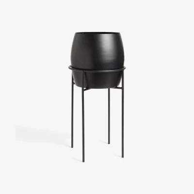 John Lewis ANYDAY John Lewis & Partners Black Iron Floor Planter