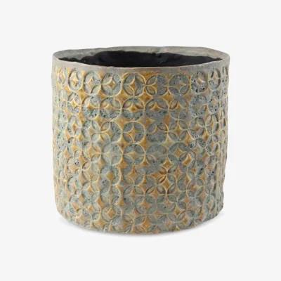 John Lewis Ivyline Terni Ceramic Indoor Planter, 18cm, Mustard