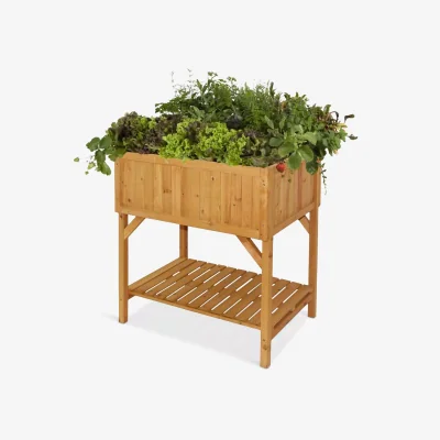 John Lewis VegTrug Outdoor Raised Bed Planter, 78cm, FSC-Certified (Cedar Wood), Natural