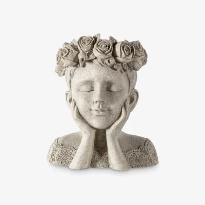 John Lewis John Lewis Sophia Figurative Sculpture & Planter, H29cm, Grey