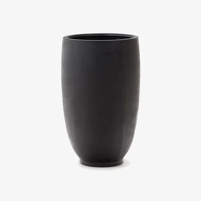Kave Home Aiguablava Black Cement Planter Ø 75 cm