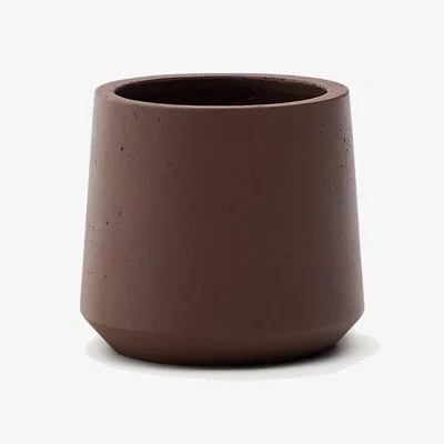Kave Home Calun maroon cement planter Ø 32cm