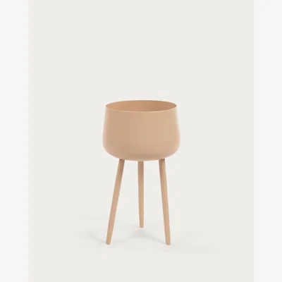 Kave Home Apia beige metal plant pot stand Ø 15 cm