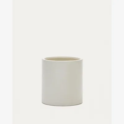 Kave Home Aiguablava plant pot in white cement, Ø 52 cm