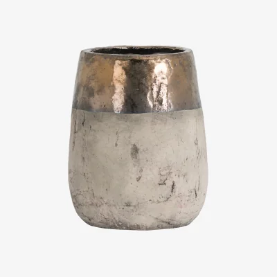 La Redoute 21cm Metallic Dipped Large Planter