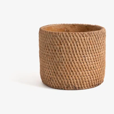 La Redoute Natte Stoneware Planter, H17.5 cm