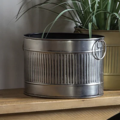 La Redoute 30cm Antique Nickel Planter