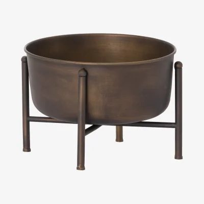 La Redoute 20cm Bronze Planter On Frame