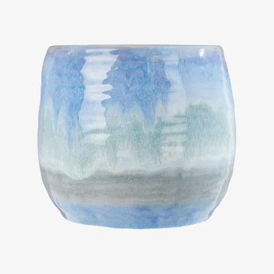 La Redoute 17cm Blue Stoneware Planter