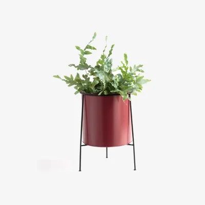 La Redoute Inaya 30cm Diameter Painted Metal Raised Planter