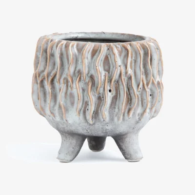 La Redoute Armand Stoneware Planter, H13 cm