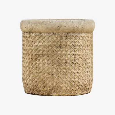 La Redoute 22cm Natural Cement Planter