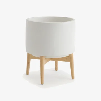 La Redoute Florian Wood & Ceramic Raised Planter