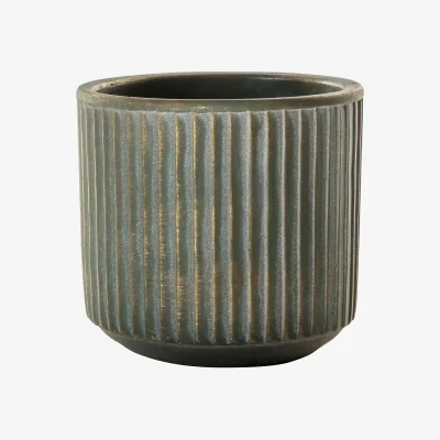 La Redoute 14cm Gold Textured Planter