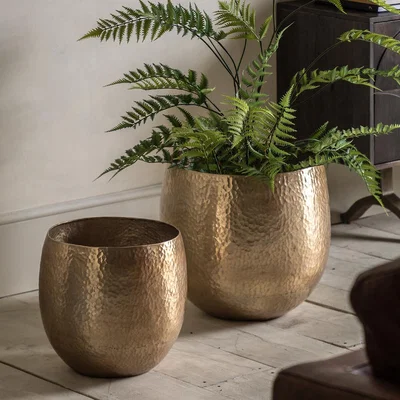 La Redoute Set of 2 Cradley Metal Planters