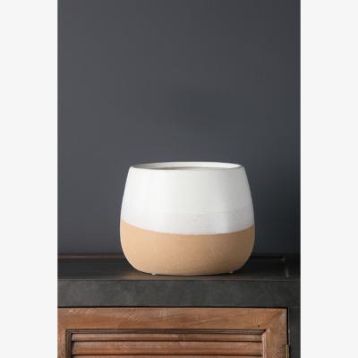 La Redoute 17 x 22cm Two Tone Curved Planter