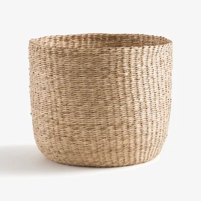 La Redoute Mila Round Woven Straw 40cm Diameter Planter