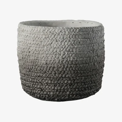 La Redoute 15cm Grey Ombre Stone Planter