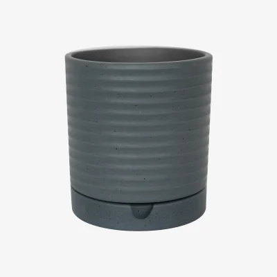 La Redoute 19.5cm Bespoke Luna Stoneware Planter & Saucer