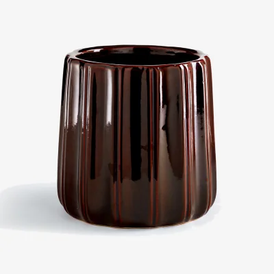 La Redoute Lynoa Ceramic Textured Plant Pot Holder Diameter 20cm