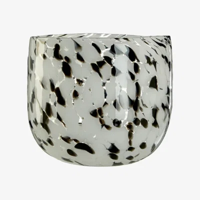 La Redoute Glass Planter in Speckled Grey
