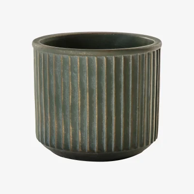 La Redoute 17cm Gold Textured Planter